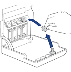 Reattach ink tank cap