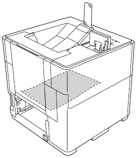 Make sure that the jammed paper does not remain under the machine.