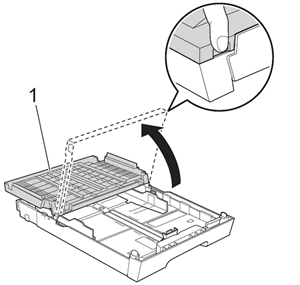 Open the output paper tray cover