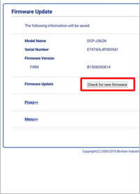 Check for new firmware