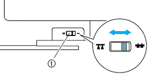 Feed dog position switch