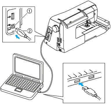 Plug the USB cable connector into the