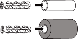 Paper cores without notches