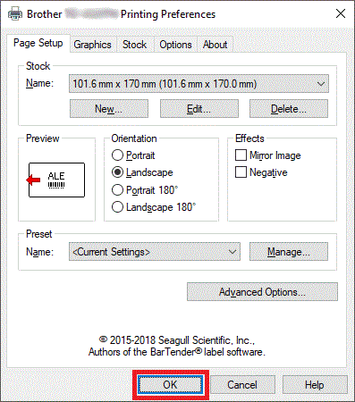 Printing Preferences