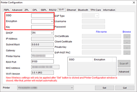 Printer Configuration