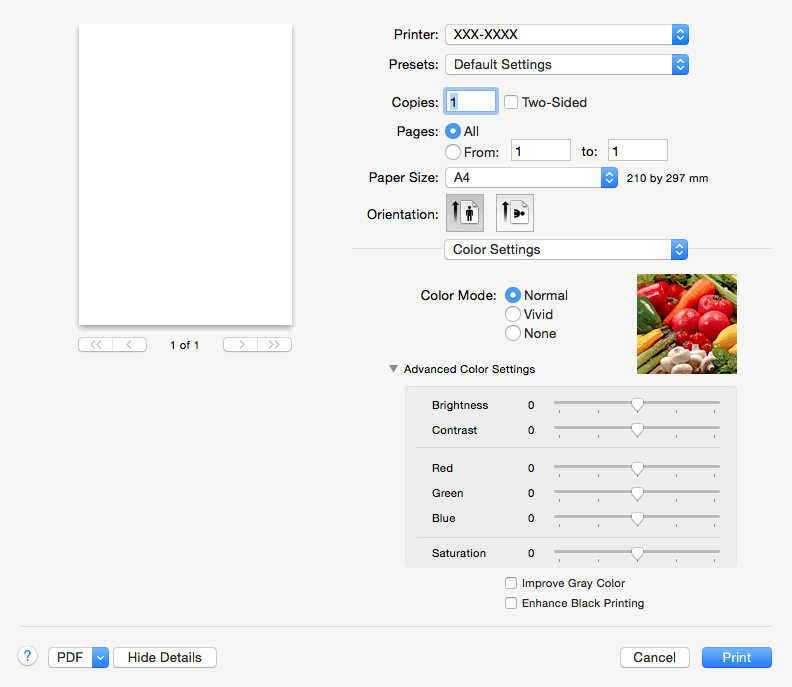 Color Settings