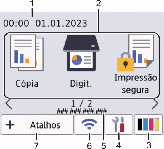 Tela de Início: Tela 1