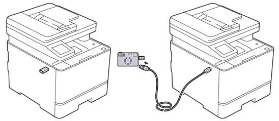 Emplacement du port USB (Vue de face)