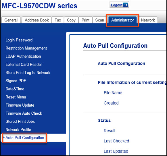 Auto Pull Configuration