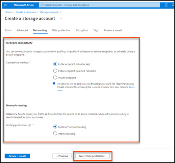 network connectivity setting